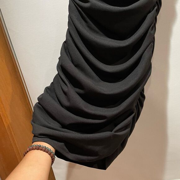XS Abercrombie Ruched Black Mini Dress - Picture 12 of 13